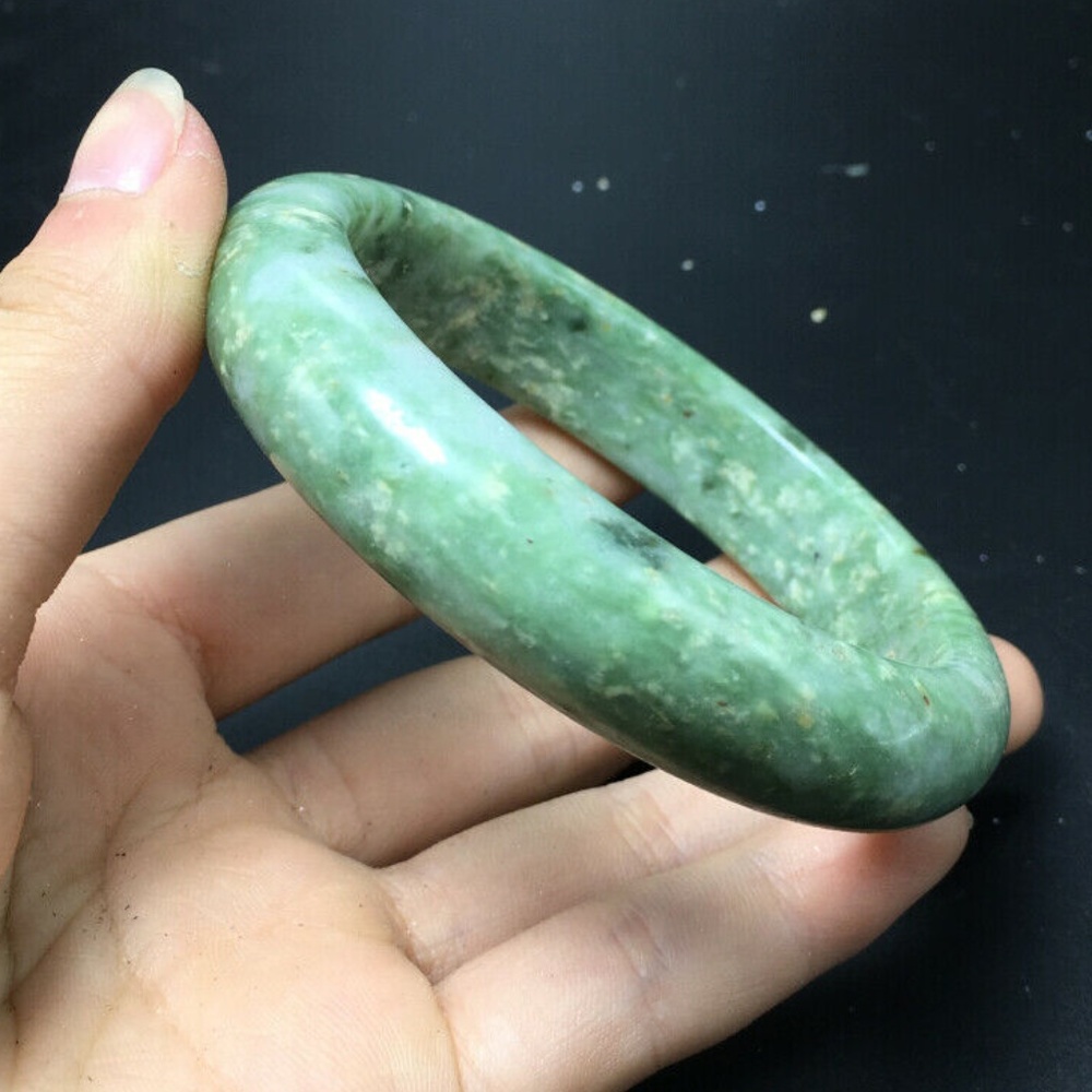 Hsiuyen jade Bangle Hand Carved Jade Bracelet 60mm